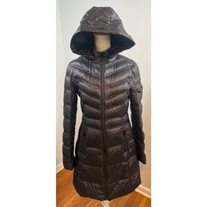 Miss Sixty Ultra Light Packable Down Puffer Jacket S Black Y2K